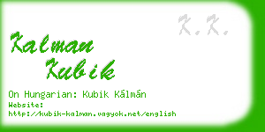 kalman kubik business card